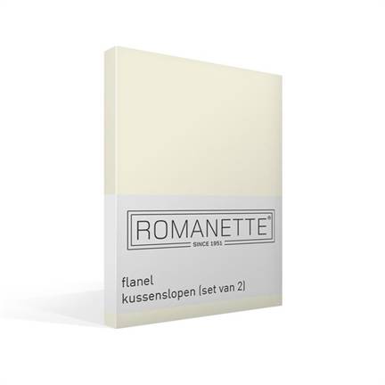 Romanette taies d'oreiller en flanelle (lot de 2)