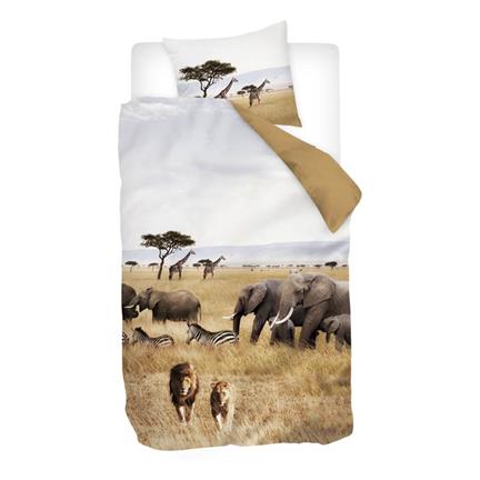 Snoozing Animaux de la Savane housse de couette en flanelle