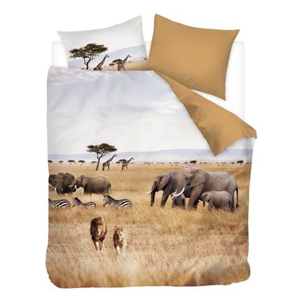Snoozing Animaux de la Savane housse de couette en flanelle