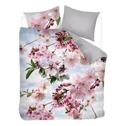 Snoozing Cerisier en Fleurs housse de couette en flanelle