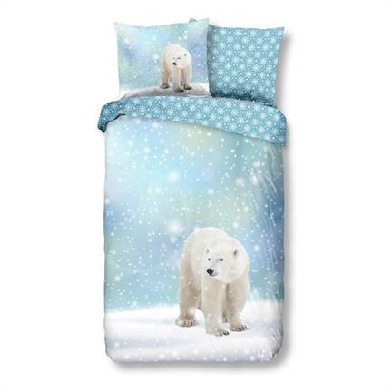 Good Morning Ours Polaire housse de couette en flanelle