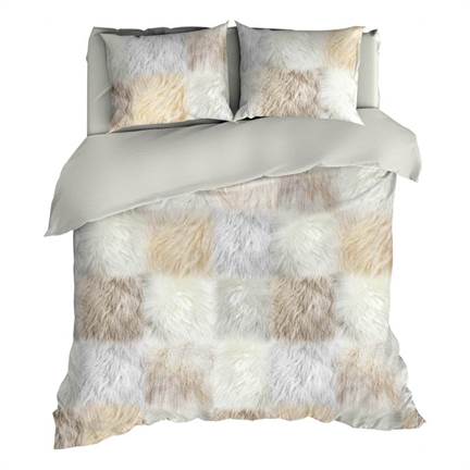 Romanette Fourrure housse de couette en flanelle