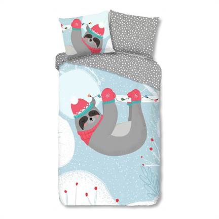 Good Morning Paresseux housse de couette en flanelle