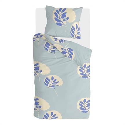 Walra Recyclé Feuilles Bleues housse de couette