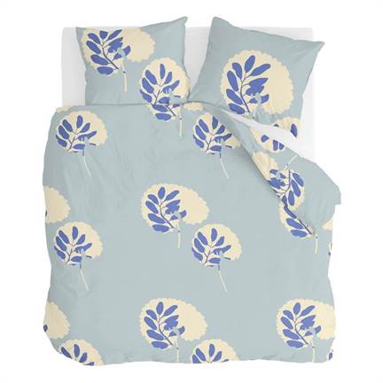 Walra Recyclé Feuilles Bleues housse de couette