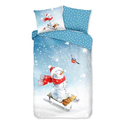 Good Morning Jeux d’Hiver housse de couette en flanelle