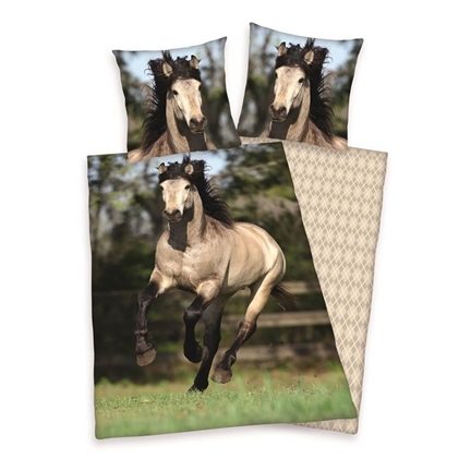 Paard housse de couette en flanelle