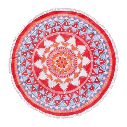 Seahorse Mandala serviette de plage ronde