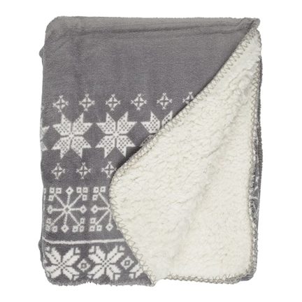 Unique Living Flocon de Neige plaid polaire