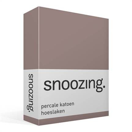 Snoozing drap-housse en percale de coton