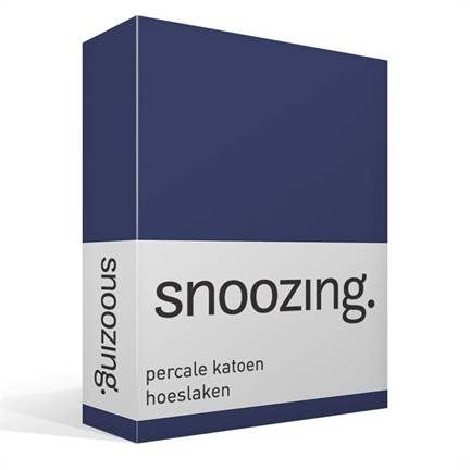 Snoozing drap-housse en percale de coton