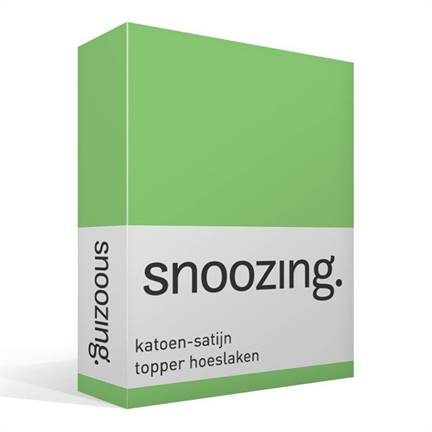 Snoozing drap-housse surmatelas en satin de coton