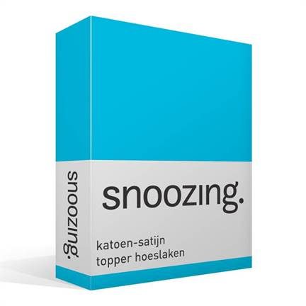 Snoozing drap-housse surmatelas en satin de coton