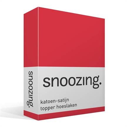 Snoozing drap-housse surmatelas en satin de coton