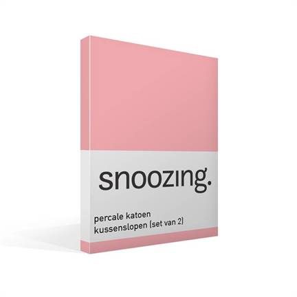 Snoozing taies d’oreiller en percale de coton (lot de 2)