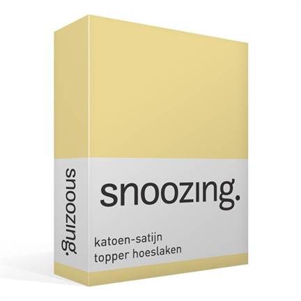 Snoozing drap-housse surmatelas en satin de coton