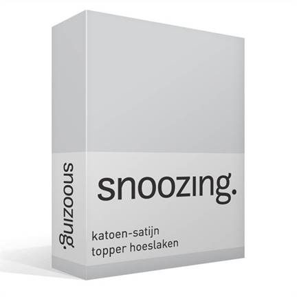 Snoozing drap-housse surmatelas en satin de coton