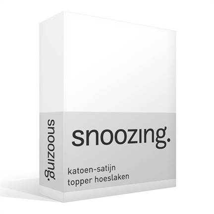 Snoozing drap-housse surmatelas en satin de coton