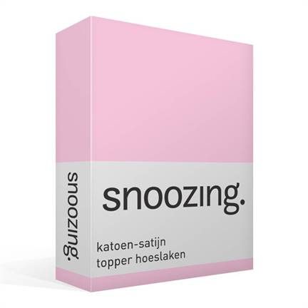 Snoozing drap-housse surmatelas en satin de coton