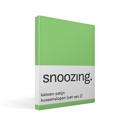 Snoozing taies d’oreiller en satin de coton (lot de 2)