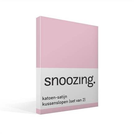 Snoozing taies d'oreiller en satin de coton (lot de 2)