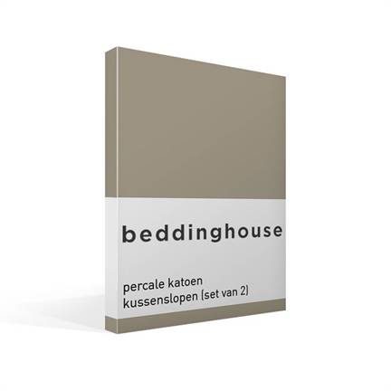 Beddinghouse taies d’oreiller en percale de coton (lot de 2)