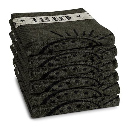 DDDDD Hello Coffee essuie-mains (lot de 6)