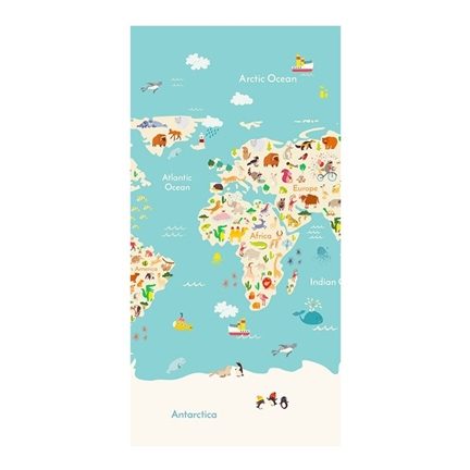 Good Morning Carte du Monde serviette de plage