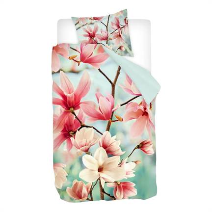 Snoozing Magnolia housse de couette en flanelle