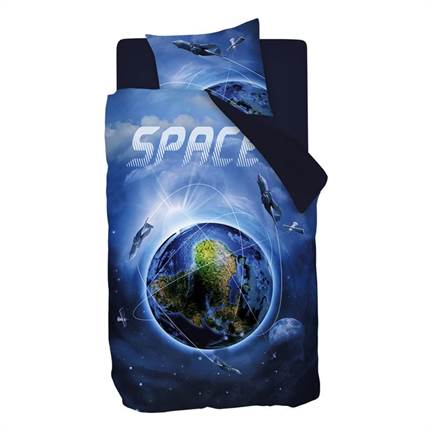 Snoozing Space housse de couette en flanelle