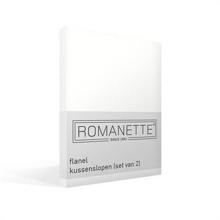 Romanette taies d'oreiller en flanelle (lot de 2)