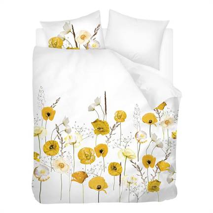 Snoozing Pavot Jaune housse de couette en flanelle