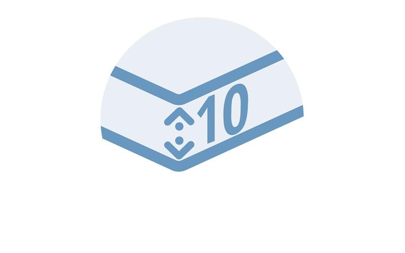 Jusqu'à 10 cm