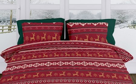 Housse de couette rouge en flanelle