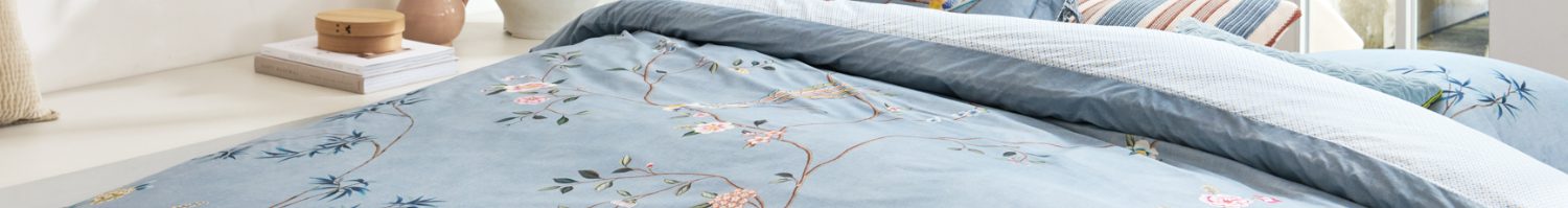 Housse de couette bleue