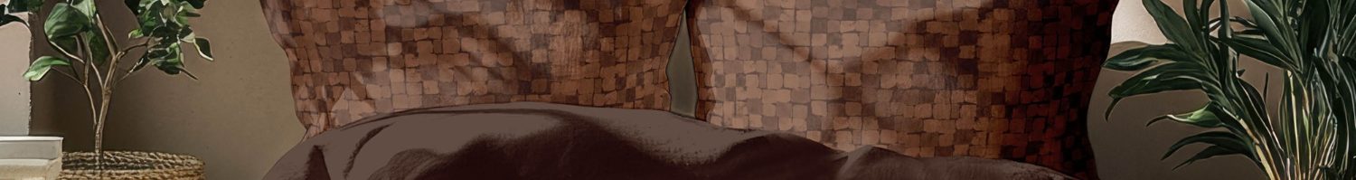 Housse de couette marron