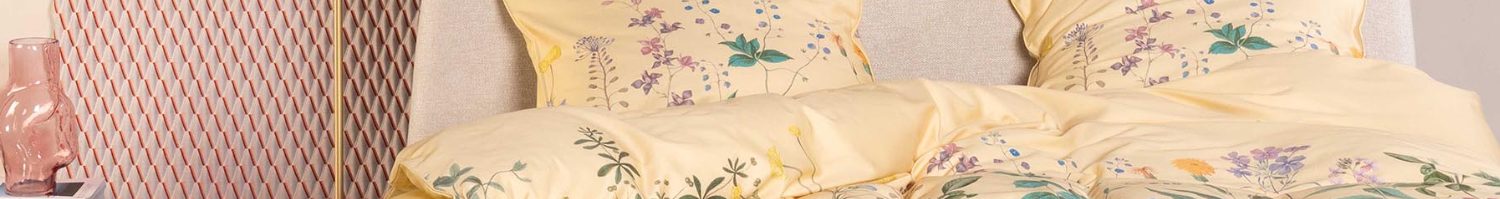 Housse de couette jaune