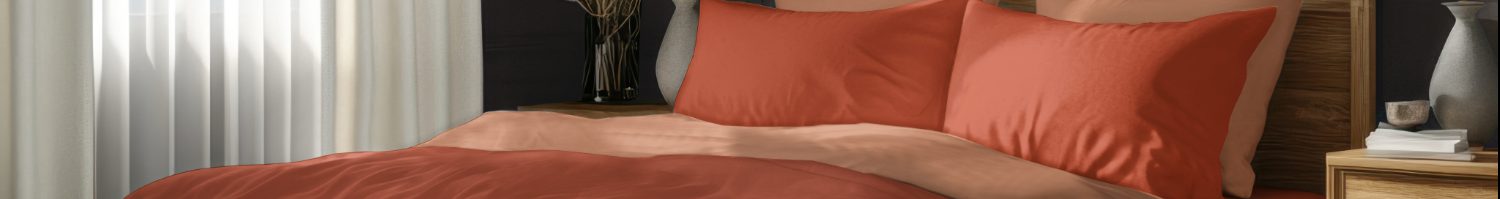 Housse de couette orange
