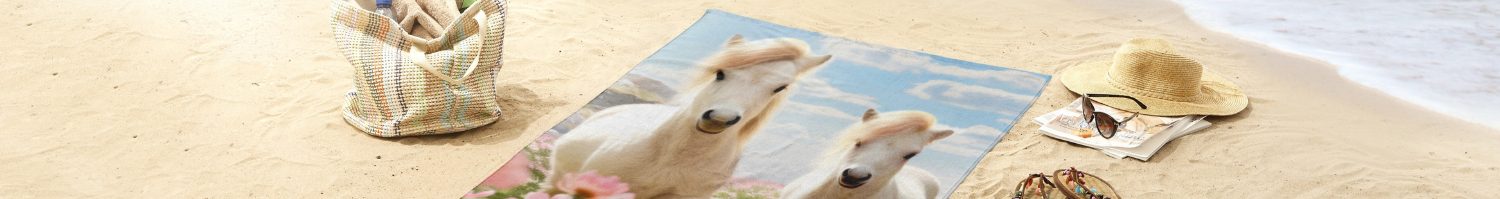 Serviette de plage cheval