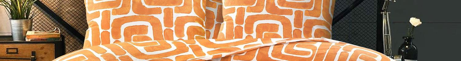 Housse de couette orange