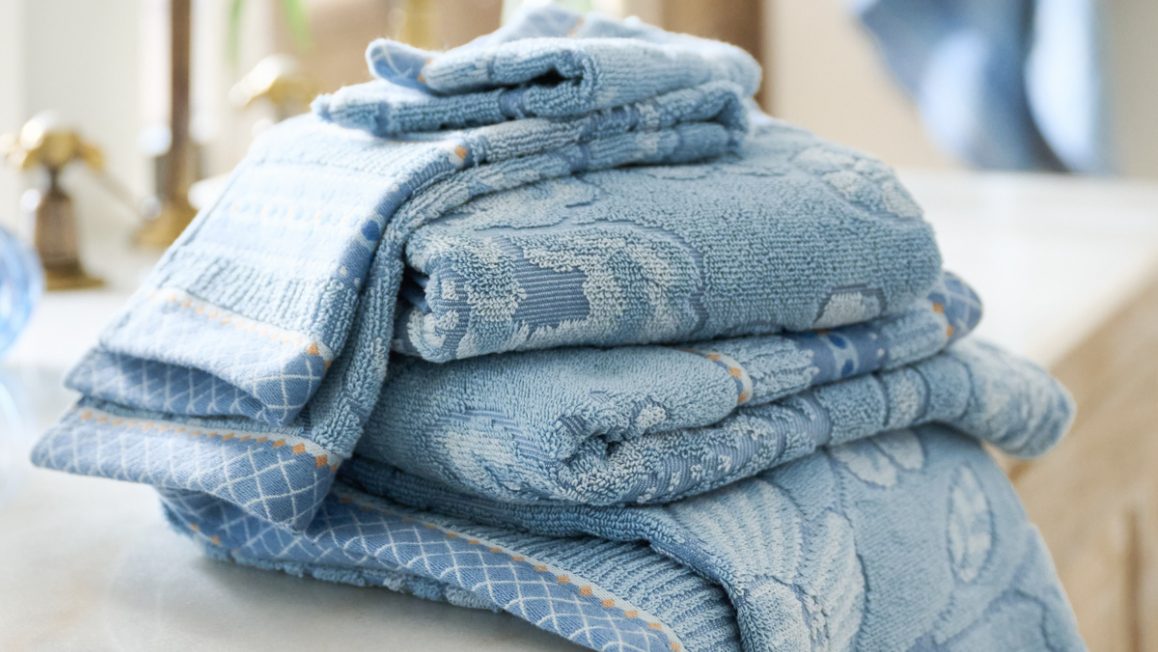 Linge de bain bleu