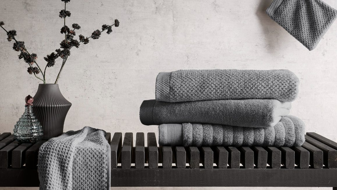 Linge de bain gris