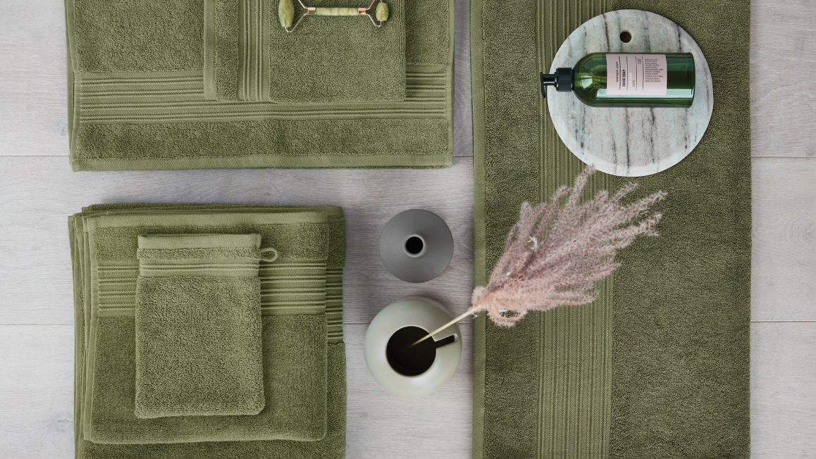Linge de bain vert