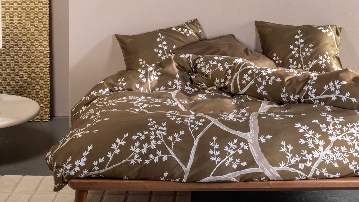 Housse de couette marron