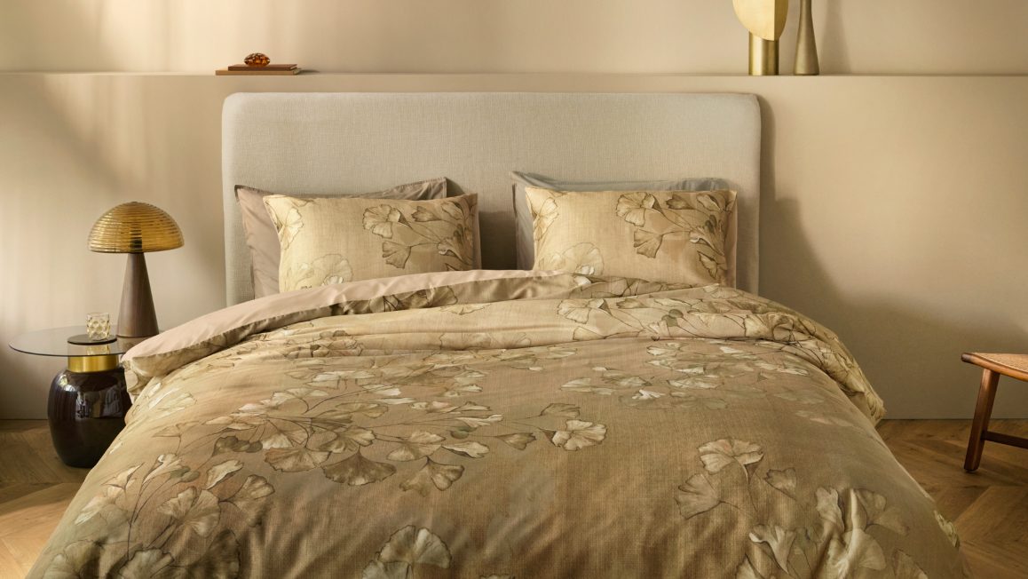 Linge de lit couleur or
