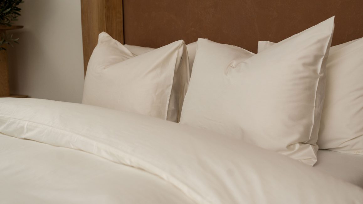 Housse de couette blanc cassé