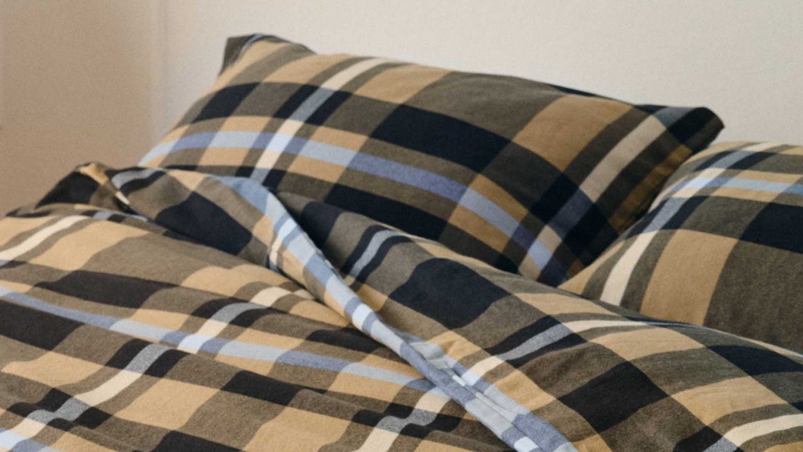 Housse de couette carreaux