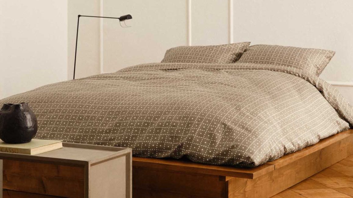 Housse de couette taupe