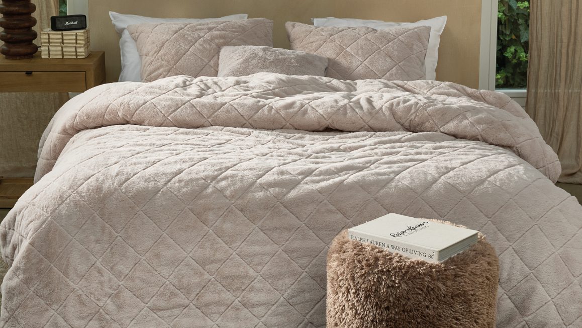 Housse de couette beige