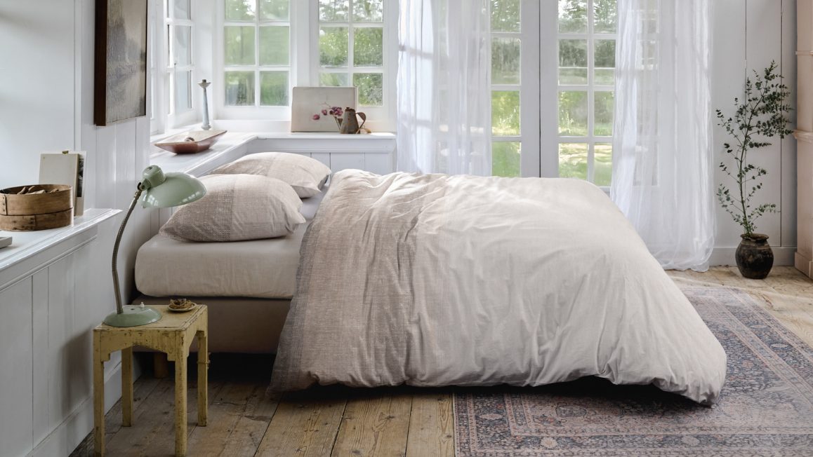 Housse de couette beige
